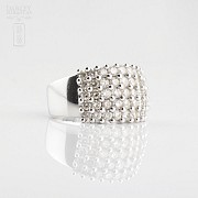 Ring in 18k white gold and 45 diamonds total weight 1.90 cts. - 5