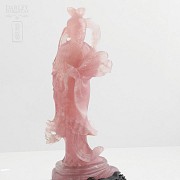 Figura dama en cuarzo rosa - 6