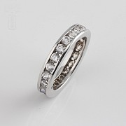 Ring  with Zircons in Sterling Silver, 925 - 4