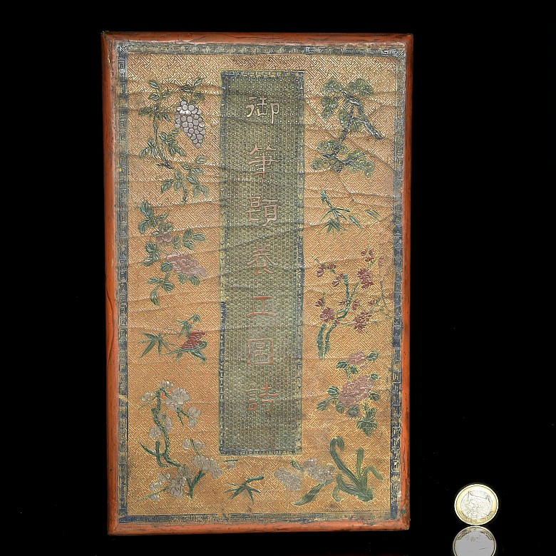 Wooden box lined with fabric, 20th century - 7