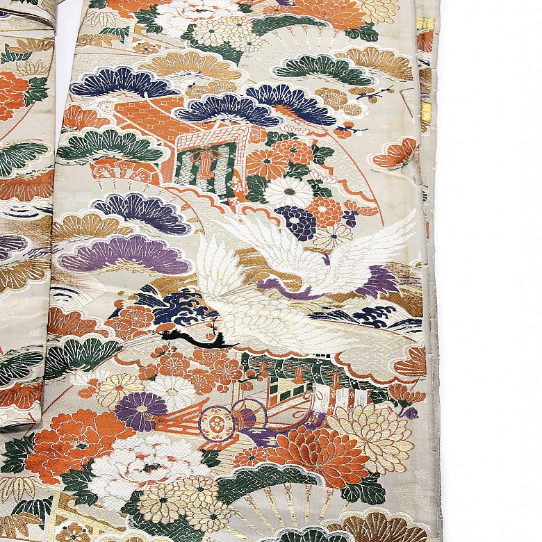 Silk obi, late 19th century.