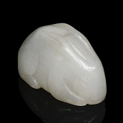 Carved white jade figurine 