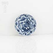 Deep porcelain china dish, X.XIX