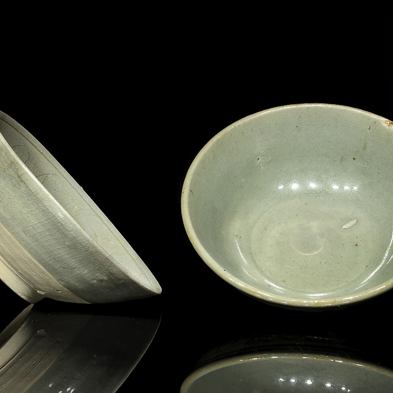 Dos cuencos de cerámica vidirada, dinastía Song - 6