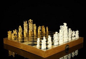 Juego de ajedrez de marfil, S.XX