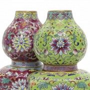 Double-vase, glazed porcelain, 20th century
