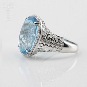 Beautiful ring with 0.21cts diamonds and topaz 12.56cts - 1