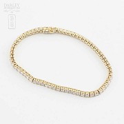 Gold and diamond Rivier bracelet 4.60cts. - 3