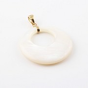 pendant  Natural pearl  in 18k yellow gold - 2