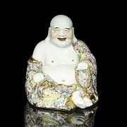 Buda de porcelana policromada, S.XX