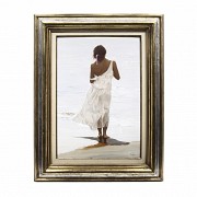 Lluis Ribas Castellsague (1949) “Mujer en la playa”
