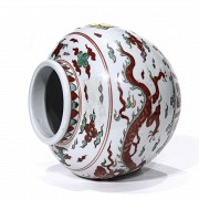 Vasija de porcelana esmaltada, s.XX