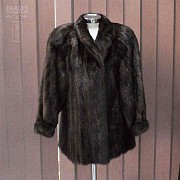 Dark mink coat - 1