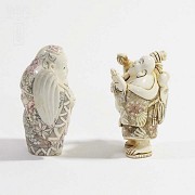 Two ivory Buddhas - 1