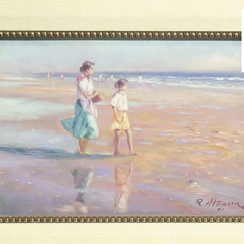 Rafaél Atencia (1948) Couple of beach scenes - 4