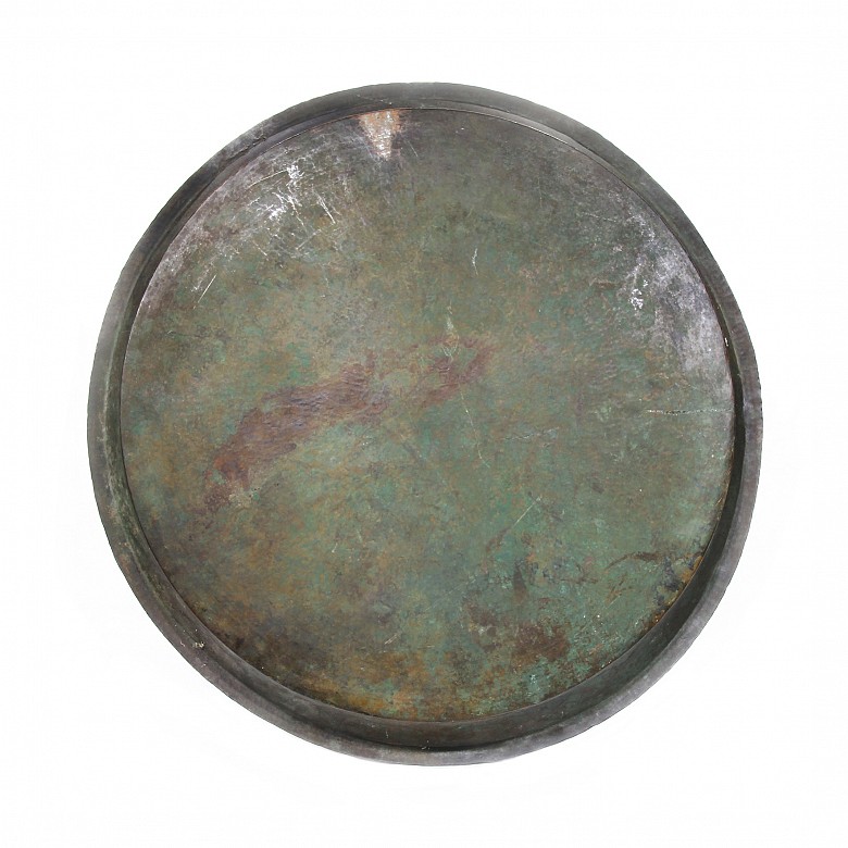 Large Indonesian copper tray, 10-14th century - 1