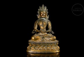 Bronze Amitayus Buddha, Tibet, Qing dynasty, 19th century