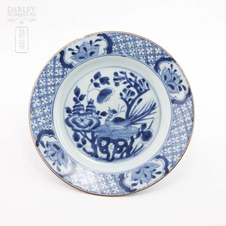 Tres platos antiguos Chinos siglo XVIII - 5