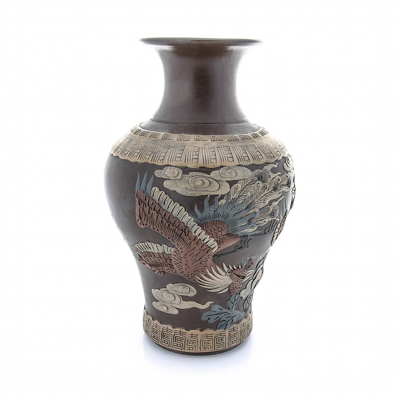 Jarrón en porcelana de Yixing, s.XX