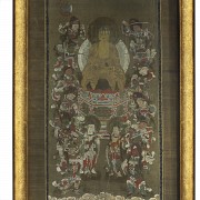 Thangka de buda, Japón/Asia, S.XIX