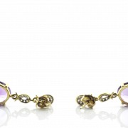 18k yellow gold and diamond Earrings - 3