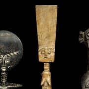 Set of three African sculptures, 20th century