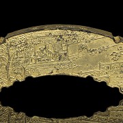 Pieza de tinta dorada, dinastía Qing