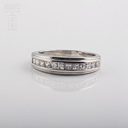 Ring in sterling silver, 925m / m, with rhodium. - 2