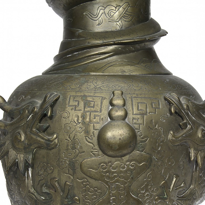 Chinese metal vase, 20th century - 3