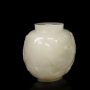 Botella de rapé de jade blanco, dinastía Ming