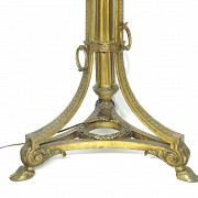 Gilded bronze lamp base, 20th century