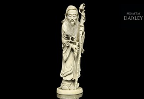 A carved ivory 