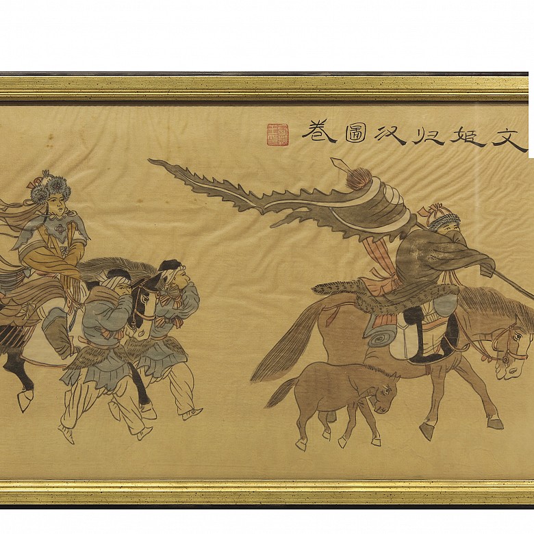 Chinese picture painted on canvas, 20th century - 3