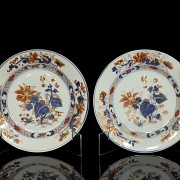 Seis platos de Compañia de Indias, dinastía Qing