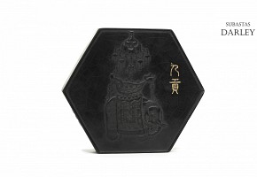Placa de tinta china, dinastía Qing.