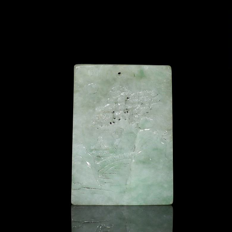 Placa de jadeita tallada 