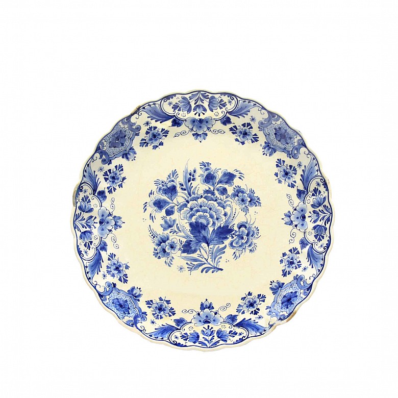 Plato de ceramica de Delft s.XX, 1948