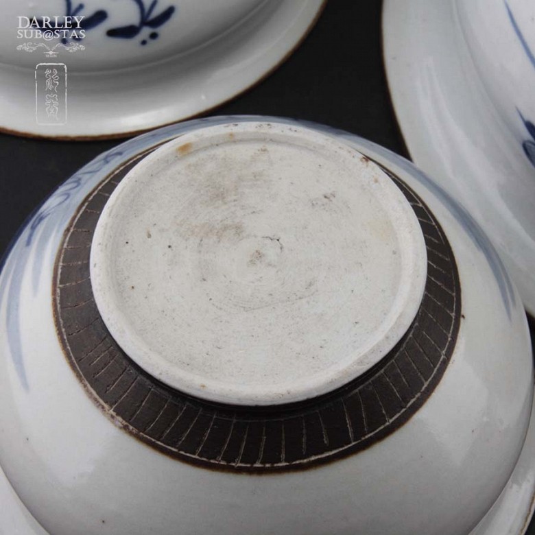 Tres bols de cerámica china - 5