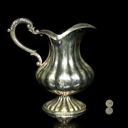 Spanish silver oval vase, Montejo, 20th century
