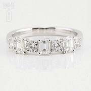 Fantástico anillo oro blanco 18k y diamantes - 2