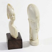 Two figures of African ivory