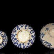 Tres jarras de cerámica de Fajalauza, S.XIX