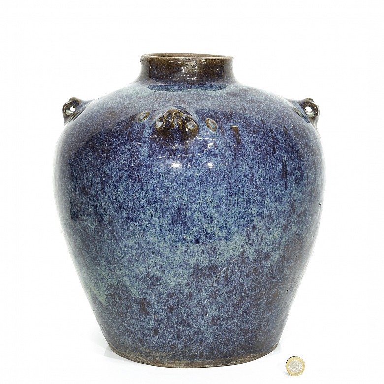 Gran vasija de cerámica vidriada, S.XX