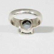 天然海藍寶石銀戒指 - 7