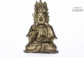 A bronze figure of Buddha, Ming Dynasty (1368-1644)