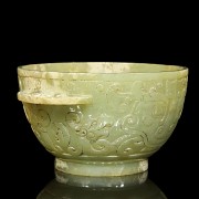 Jade bowl 'Taotie Mask', Western Han dynasty
