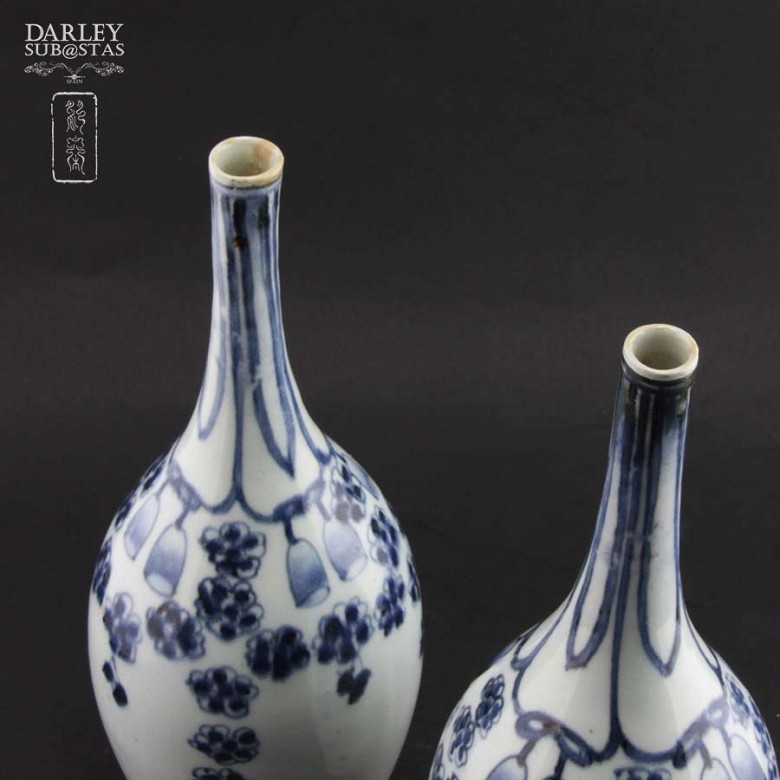 Pareja de jarrones japoneses porcelana S.XVIII - 5