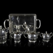 Spanish sterling silver coffee set, 20th century