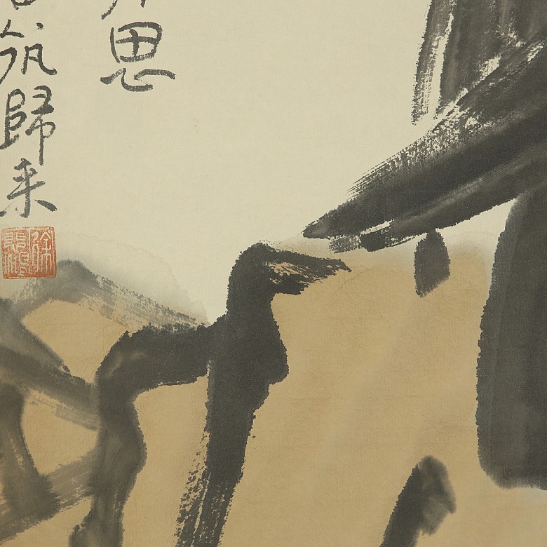 Chinese painting with signature Xu Beihong 