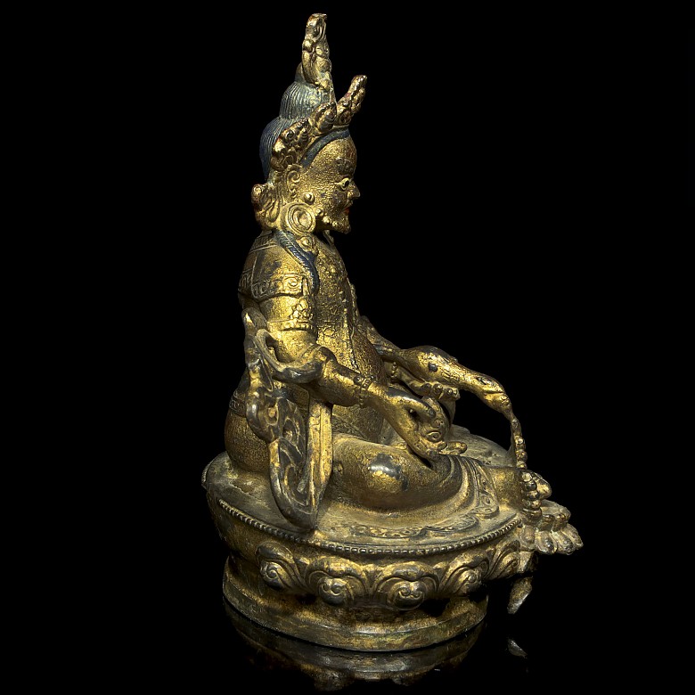 Gilded bronze guardian, China, Qing dynasty